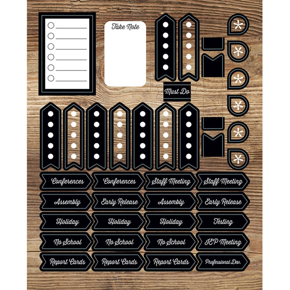 Industrial Chic Planner Accents Sticker Pack, 252 Stickers - CD-168282 | Carson Dellosa Education | Stickers