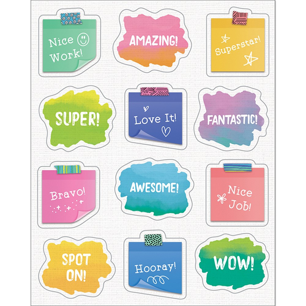 Creatively Inspired Doodle Motivators Shape Stickers, Pack of 72 - CD-168327 | Carson Dellosa Education | Stickers