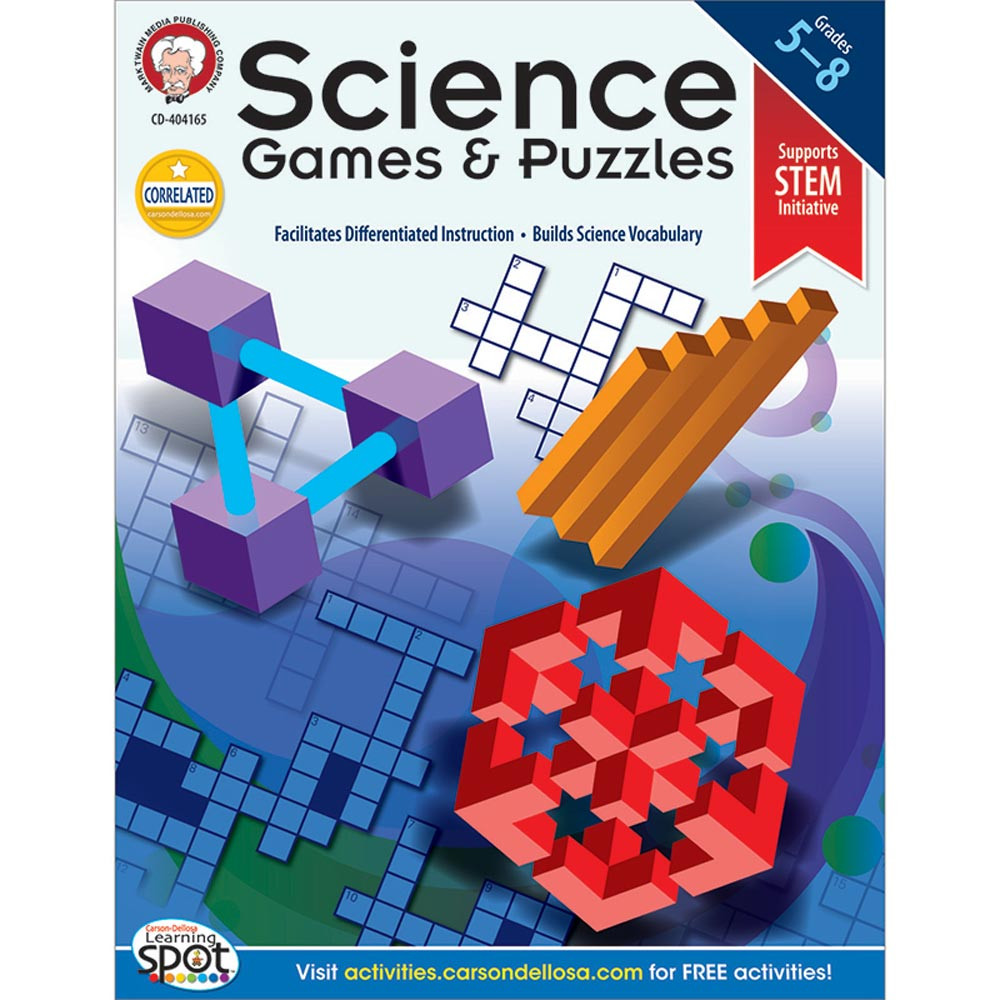 CD-404165 - Science Games And Puzzles in Activity Books & Kits