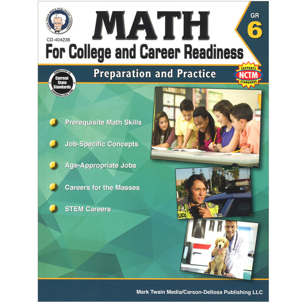 CD-404238 - Gr 6 Math For College And Career Readiness in Activity Books