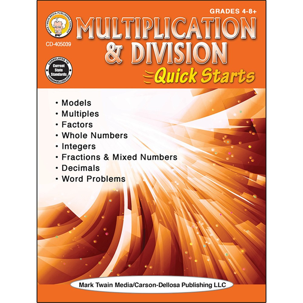 CD-405039 - Multiplication & Division Workbook Quick Starts in Activity Books