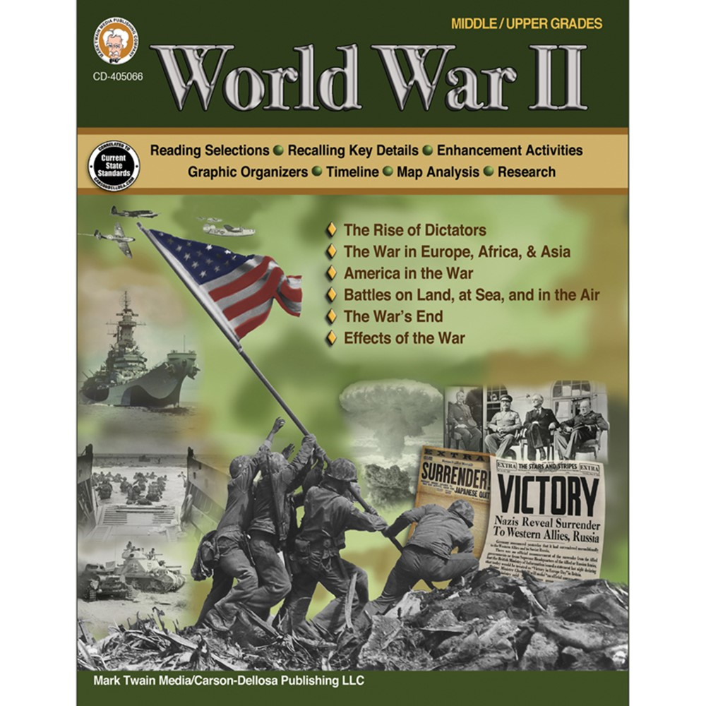 World War II Workbook, Grades 6-12 - CD-405066 | Carson Dellosa Education | History