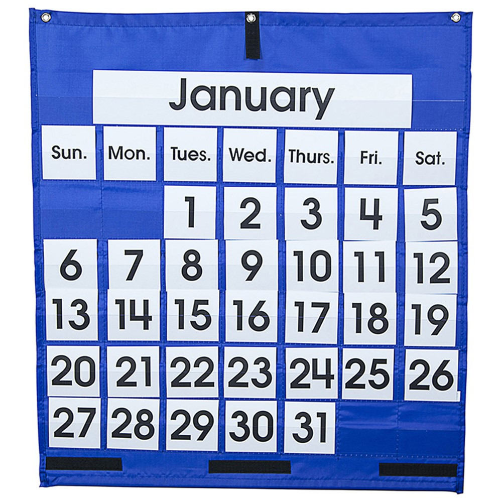 CD-5605 - Pocket Chart Monthly Calendar 25 X 28 in Calendars