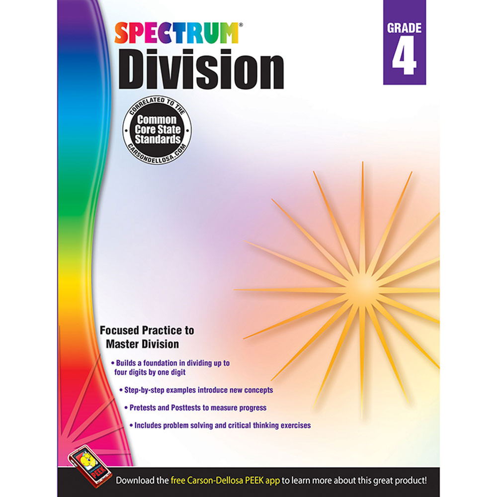 CD-704510 - Spectrum Gr4 Division Workbook in Multiplication & Division