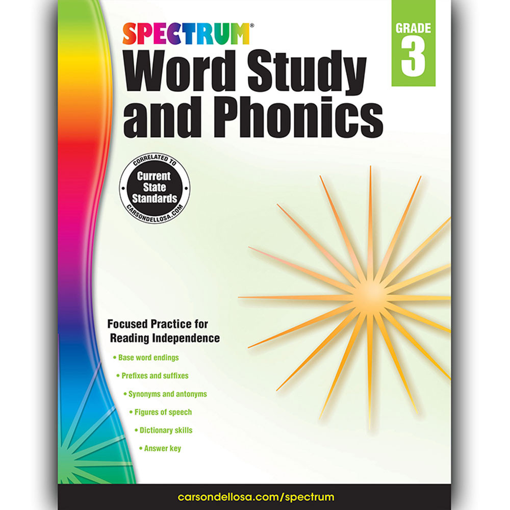 CD-704606 - Spectrum Gr 3 Word Study And Phonics in Word Skills