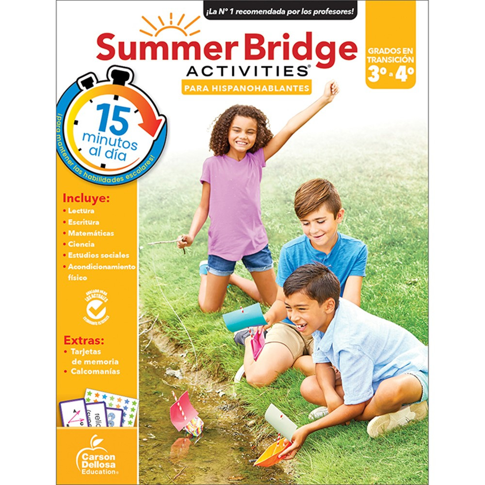 Summer Bridge Activities Spanish, Grade 3-4 - CD-705436 | Carson Dellosa Education | Skill Builders