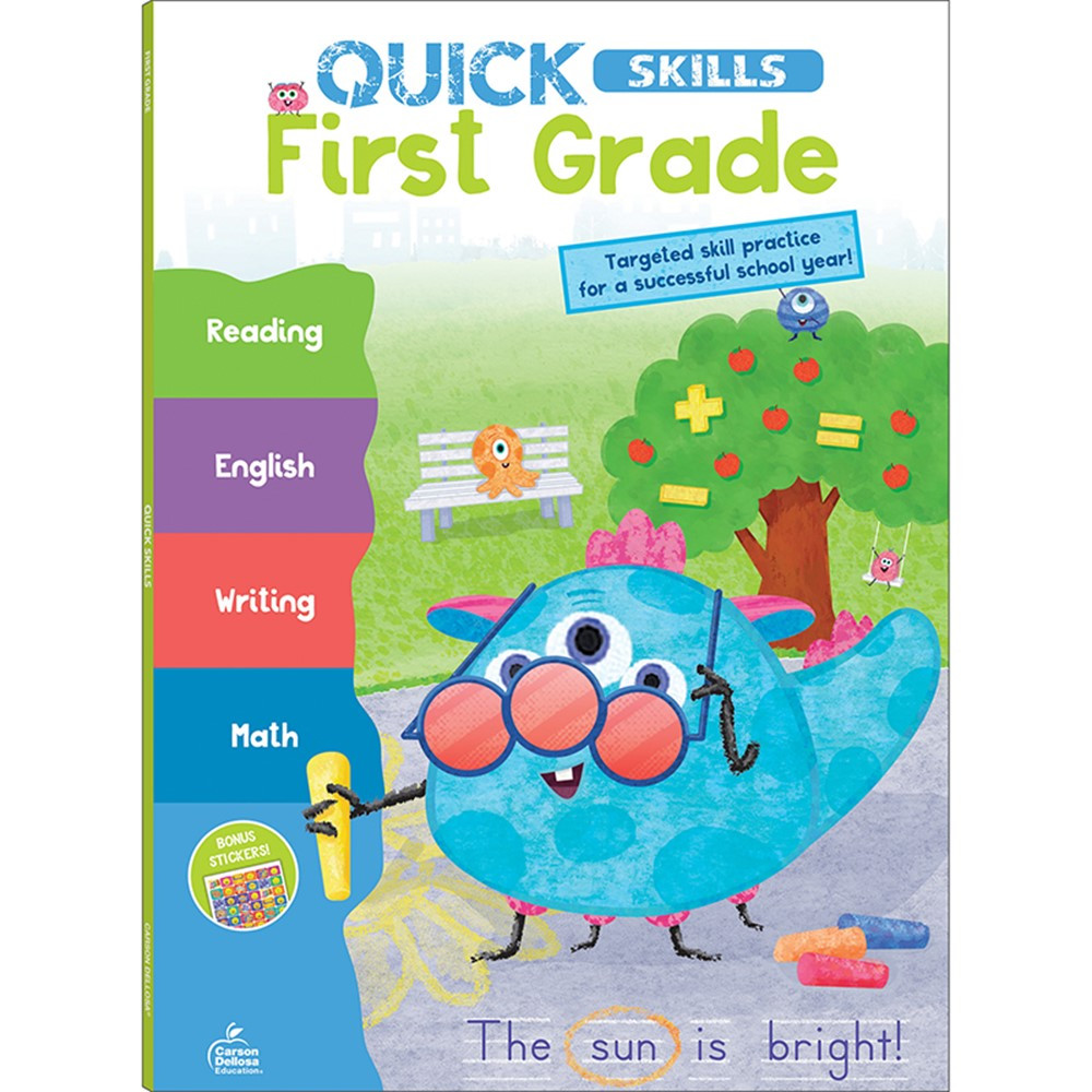 Quick Skills First Grade Workbook - CD-705480 | Carson Dellosa Education | Skill Builders