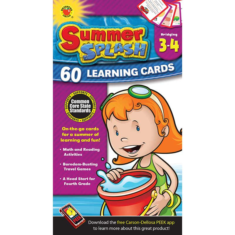 CD-734042 - Bridging Gr 3-4 Summer Splash Learning Flash Cards in Skill Builders