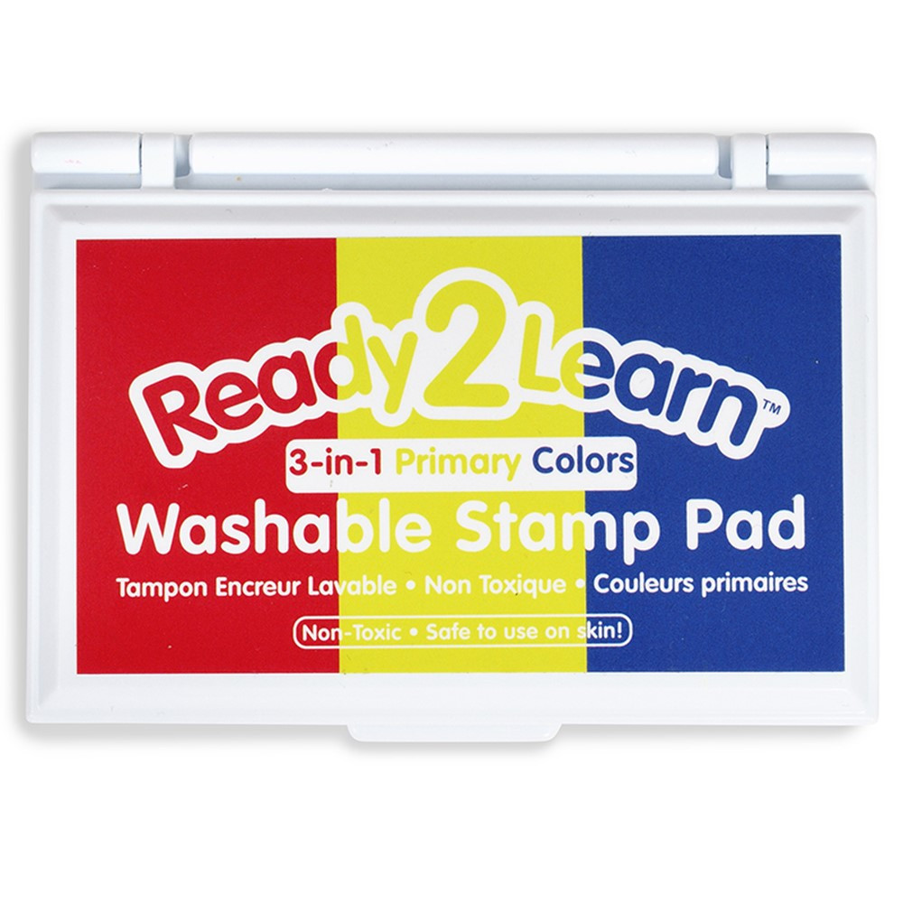 Washable Stamp Pad 3-in-1 - Primary Colors - Red, Yellow & Blue - CE-10051 | Learning Advantage | Stamps & Stamp Pads