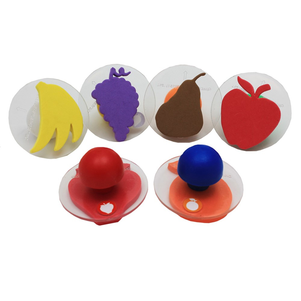 CE-6765 - Ready2learn Giant Fruit Stamps Set Of 6 in Stamps