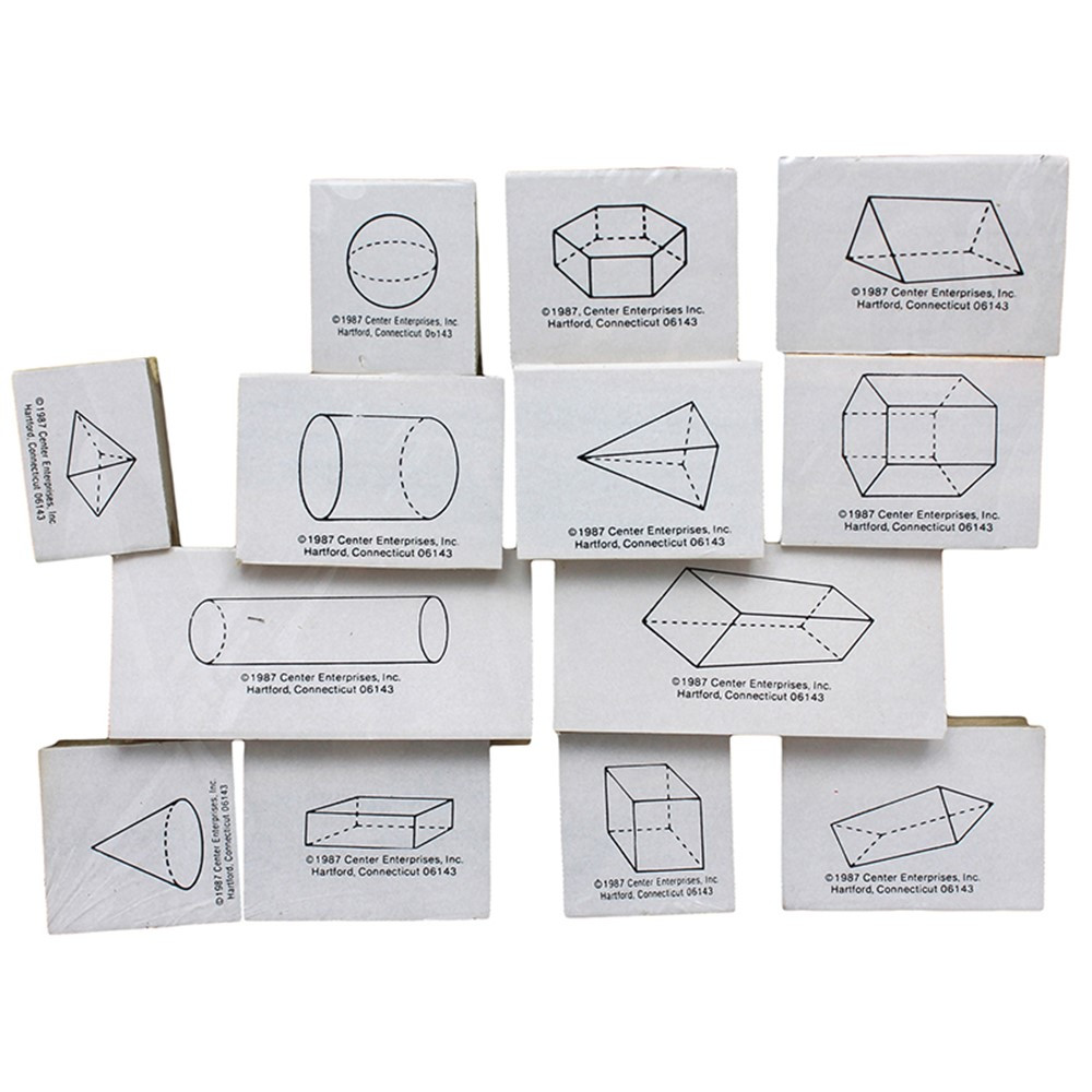 CE-788 - Stamp Set Three Dimensional 13/Pk Geometrimc Shapes in Stamps & Stamp Pads