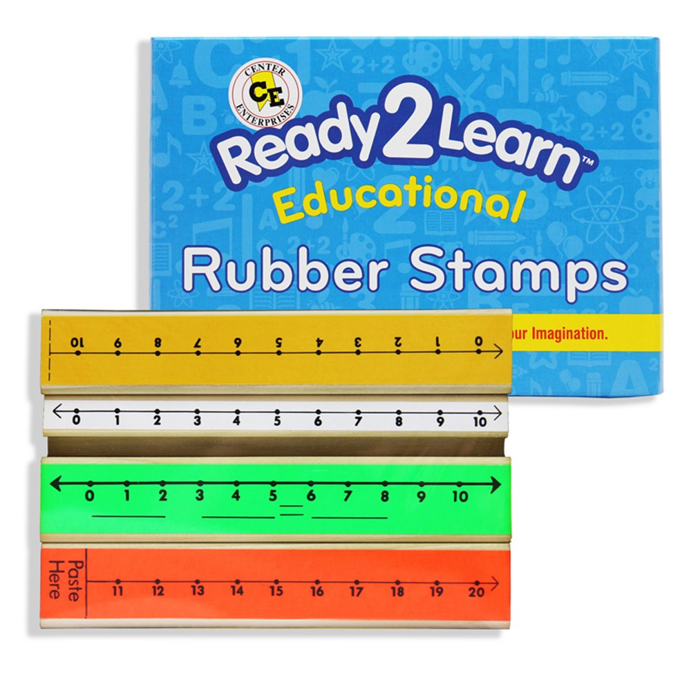 CE-913 - Stamp Set Number Line 3/Pk Numbers 1-10 & 1-20 in Stamps & Stamp Pads