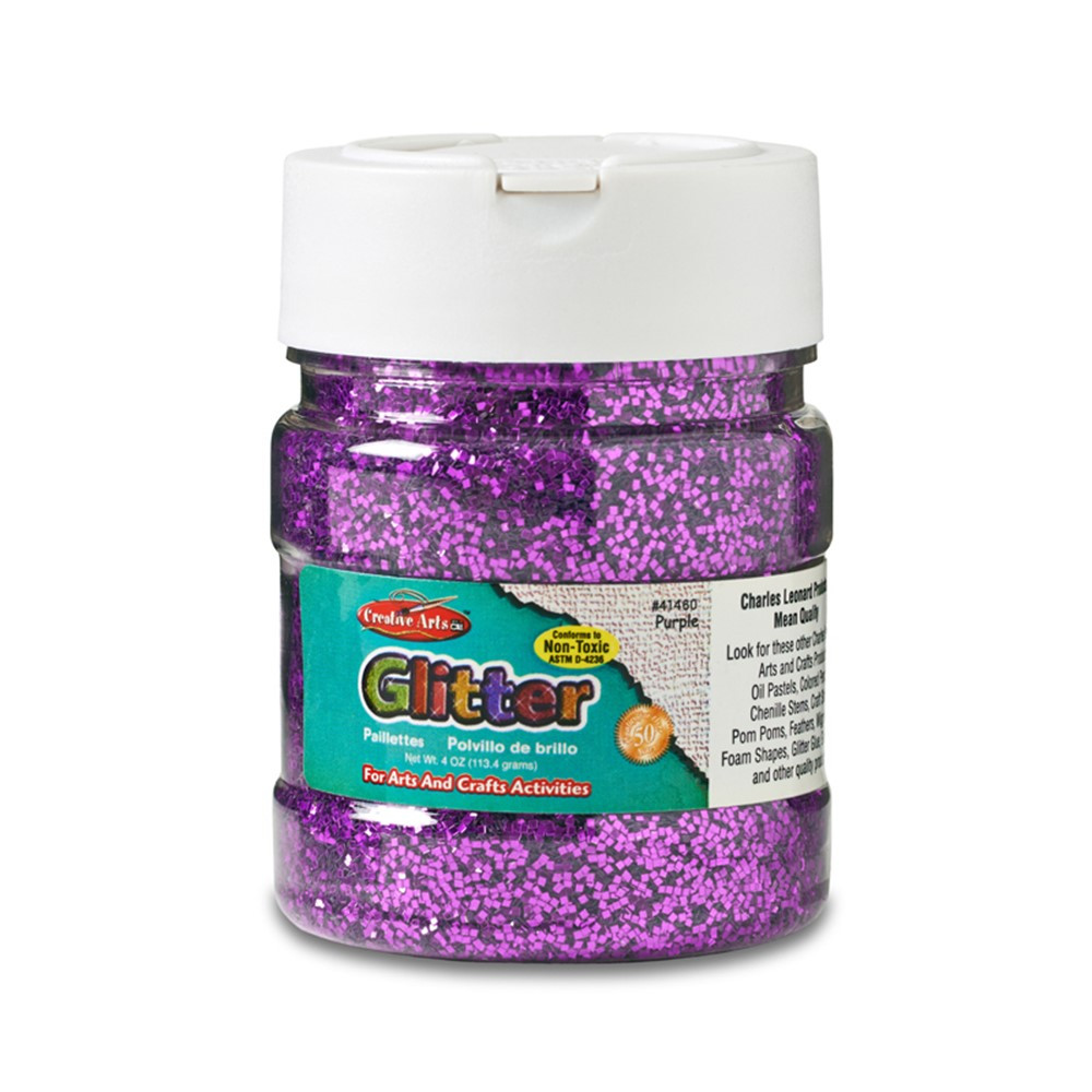 CHL41460 - Creative Arts Glitter 4Oz Jar Prpl in Glitter