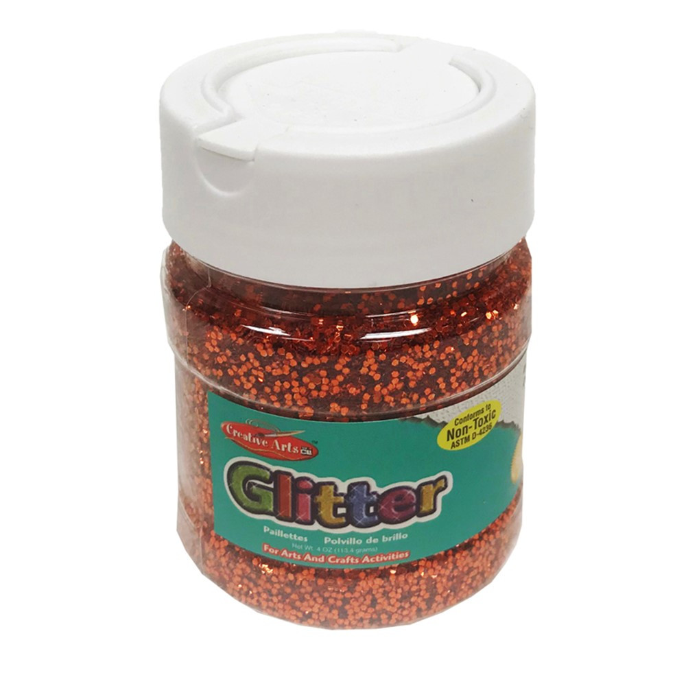 CHL41465 - Creative Arts Glitter 4Oz Jar Orng in Glitter