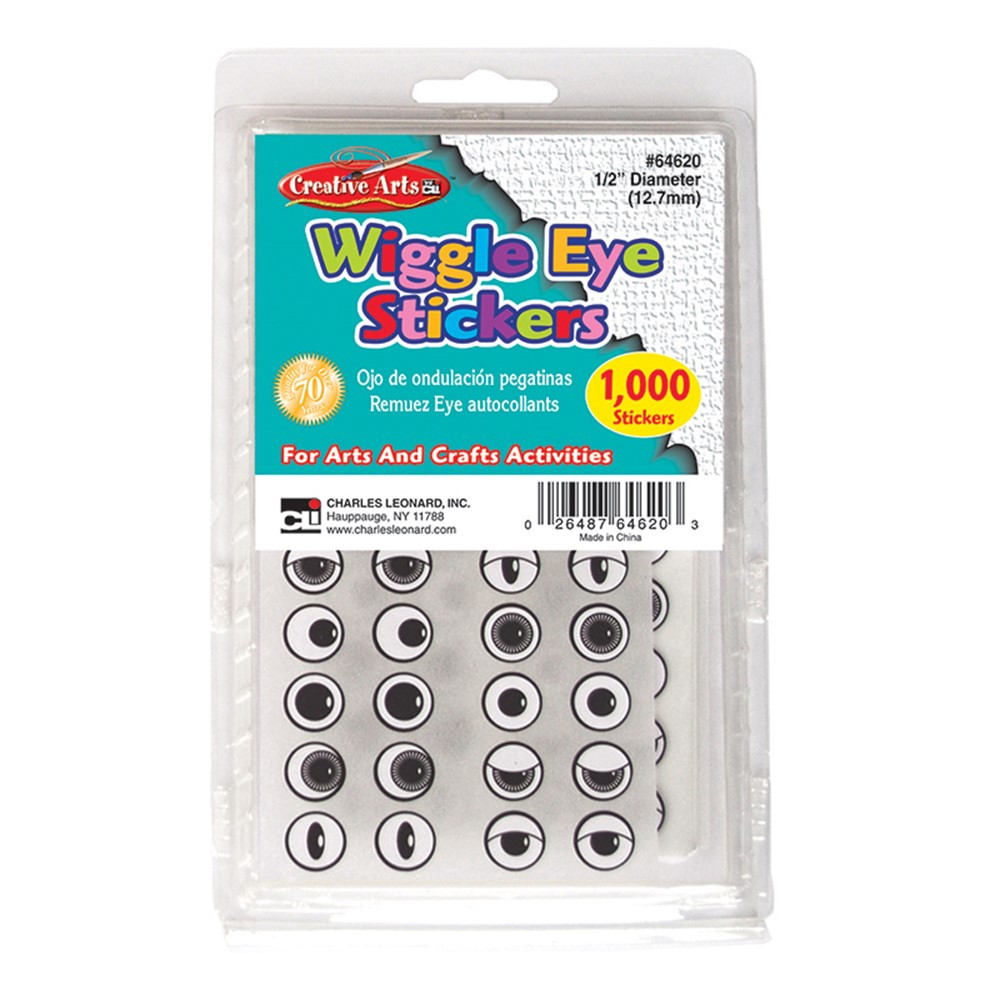 CHL64620 - Wiggle Eyes Stickers Black in Stickers