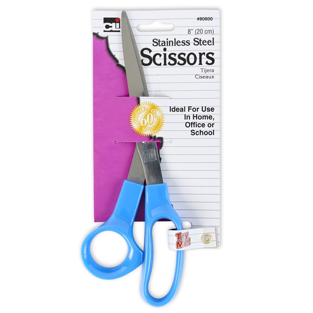 CHL80800 - 8In Economy Scissors 1/Card in Scissors