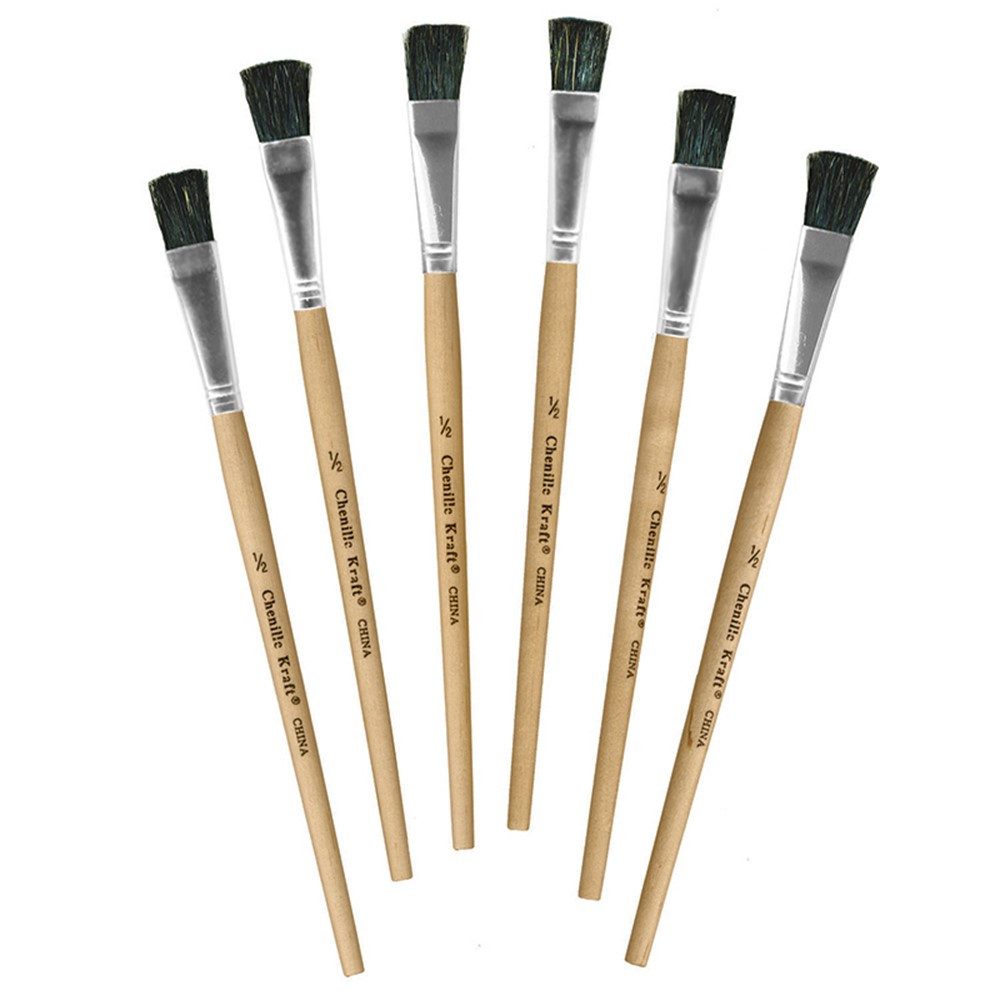 CK-5941 - Stubby Easel Brushes 1/2 Wide 6-Set 1 Set Of 6 in Paint Brushes