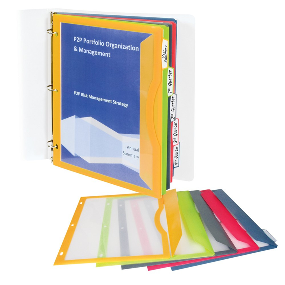 CLI06650 - C Line Binder Pockets With Write On Tabs in Folders