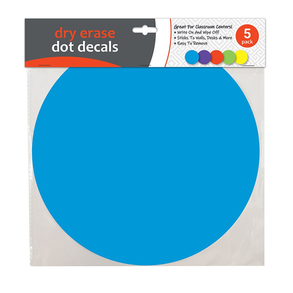 Dry Erase Dot Decals, Assorted, 11", Pack of 5 - CLI40520 | C-Line Products Inc | Dry Erase Sheets