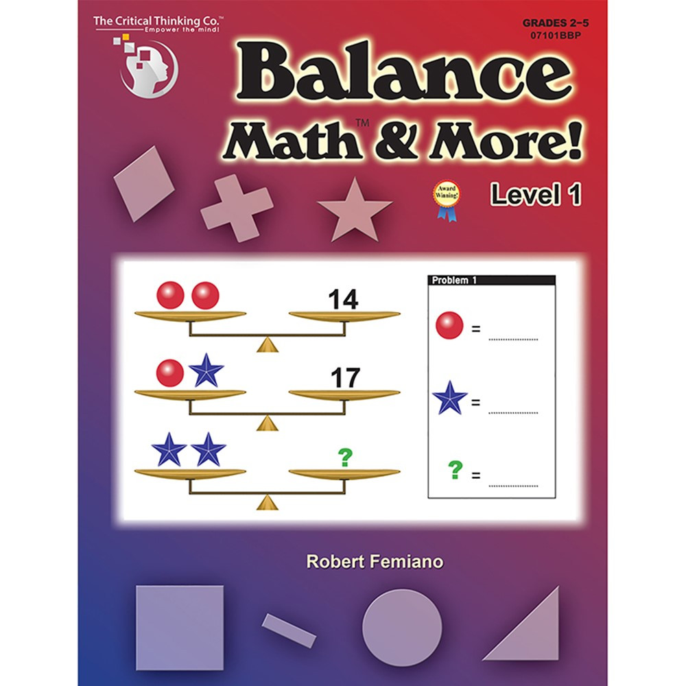 Balance Math & More, Level 1 - CTB07101BBP | Critical Thinking Co. | Books