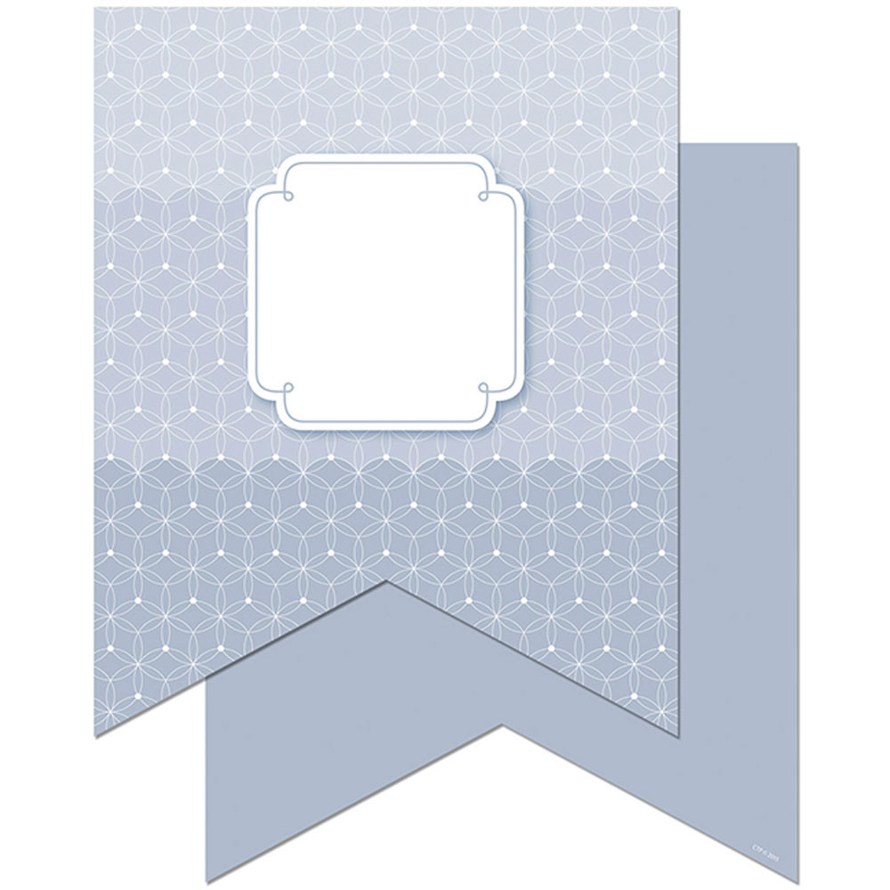 CTP0660 - Slate Gray Pennants 10In Designer Cut Outs - Paint in Accents