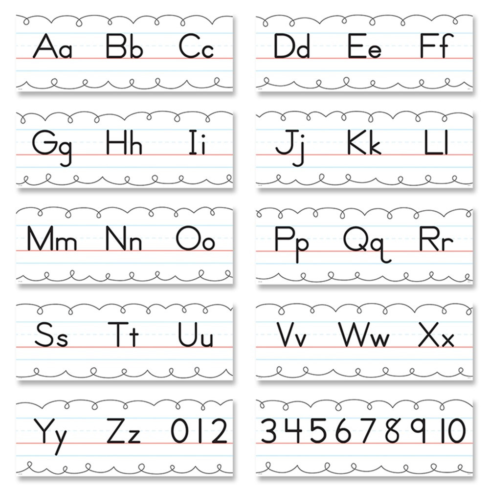 Traditional Manuscript Alphabet Line Bulletin Board Set - CTP10170 | Creative Teaching Press | Letter Recognition