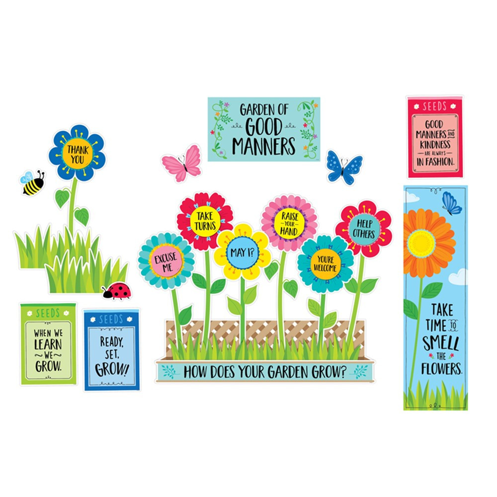 Garden of Good Manners Mini Bulletin Board Set - CTP10447 | Creative Teaching Press | Motivational