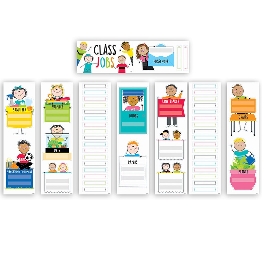 Stick Kids Class Jobs Mini Bulletin Board Set - CTP10689 | Creative Teaching Press | Classroom Theme
