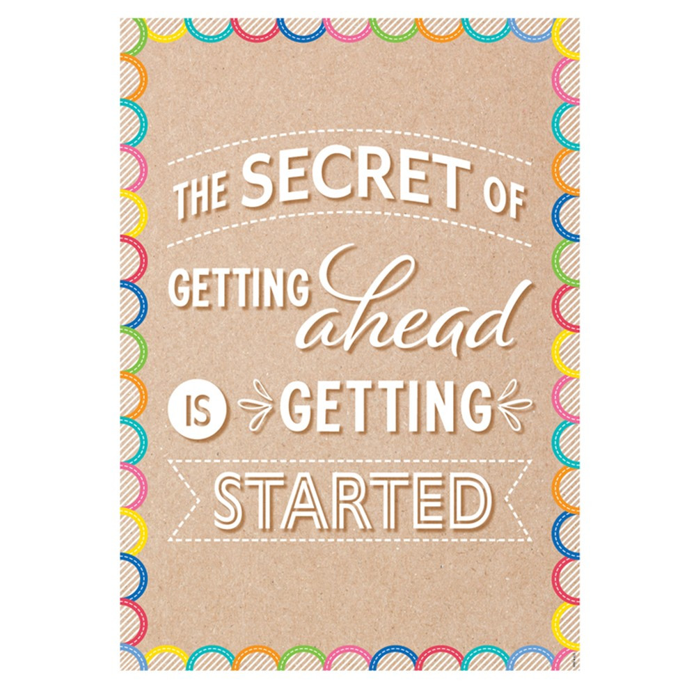 The Secret Of Getting Ahead... Inspire U Poster - CTP10845 | Creative Teaching Press | Motivational