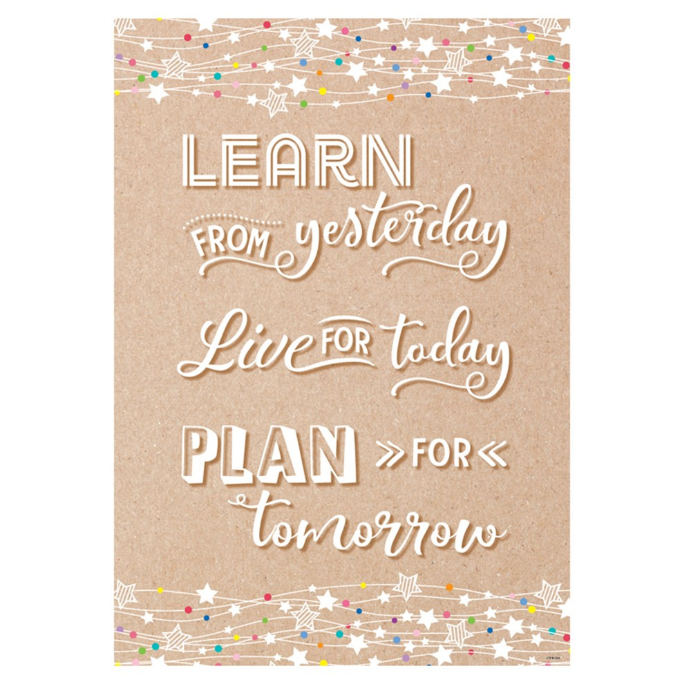 Learn. Live. Plan. Inspire U Poster - CTP10847 | Creative Teaching Press | Motivational