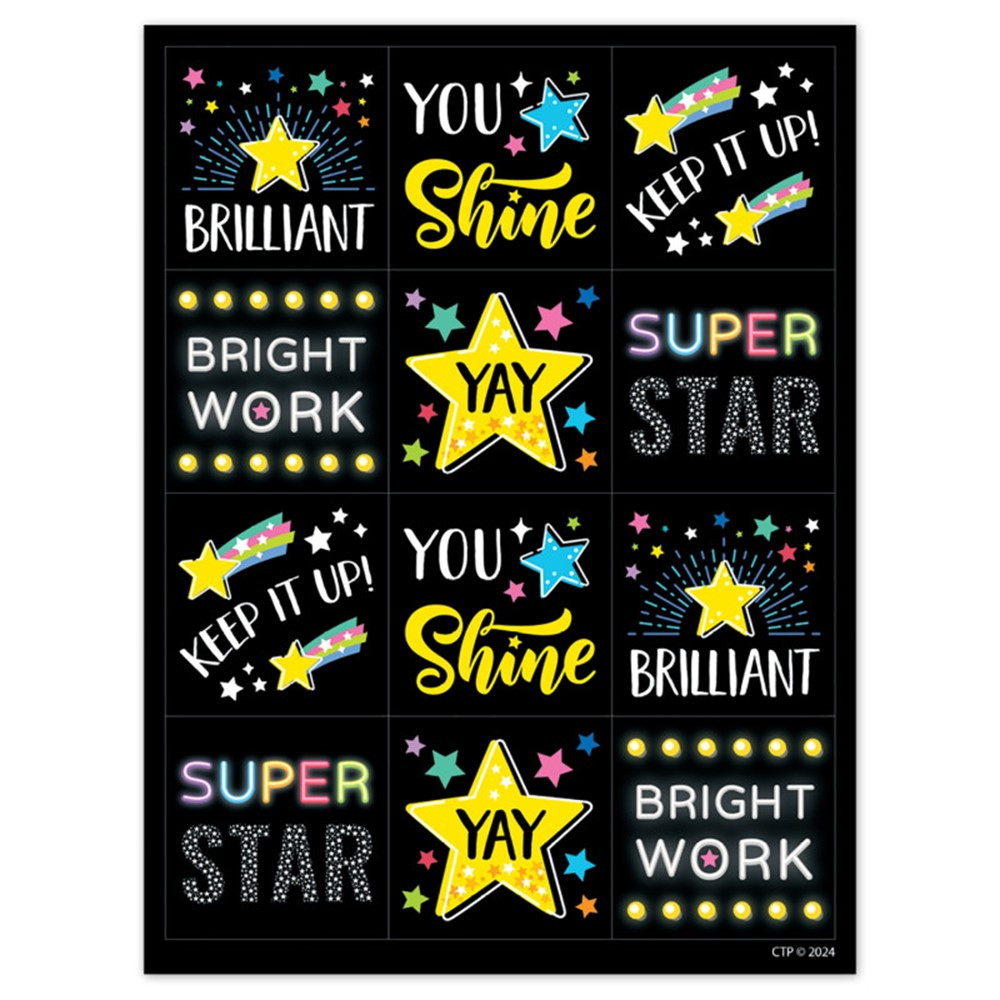 Star Bright Reward Stickers, Pack of 60 - CTP10948 | Creative Teaching Press | Stickers