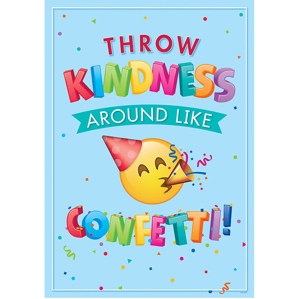 CTP8096 - Throw Kindness Inspire U Poster Emoji Fun in Inspirational