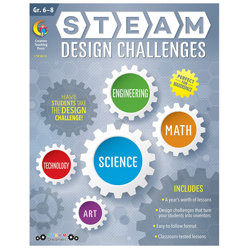 CTP8213 - Steam Design Challenges Grades 6-8 in Activity Books & Kits