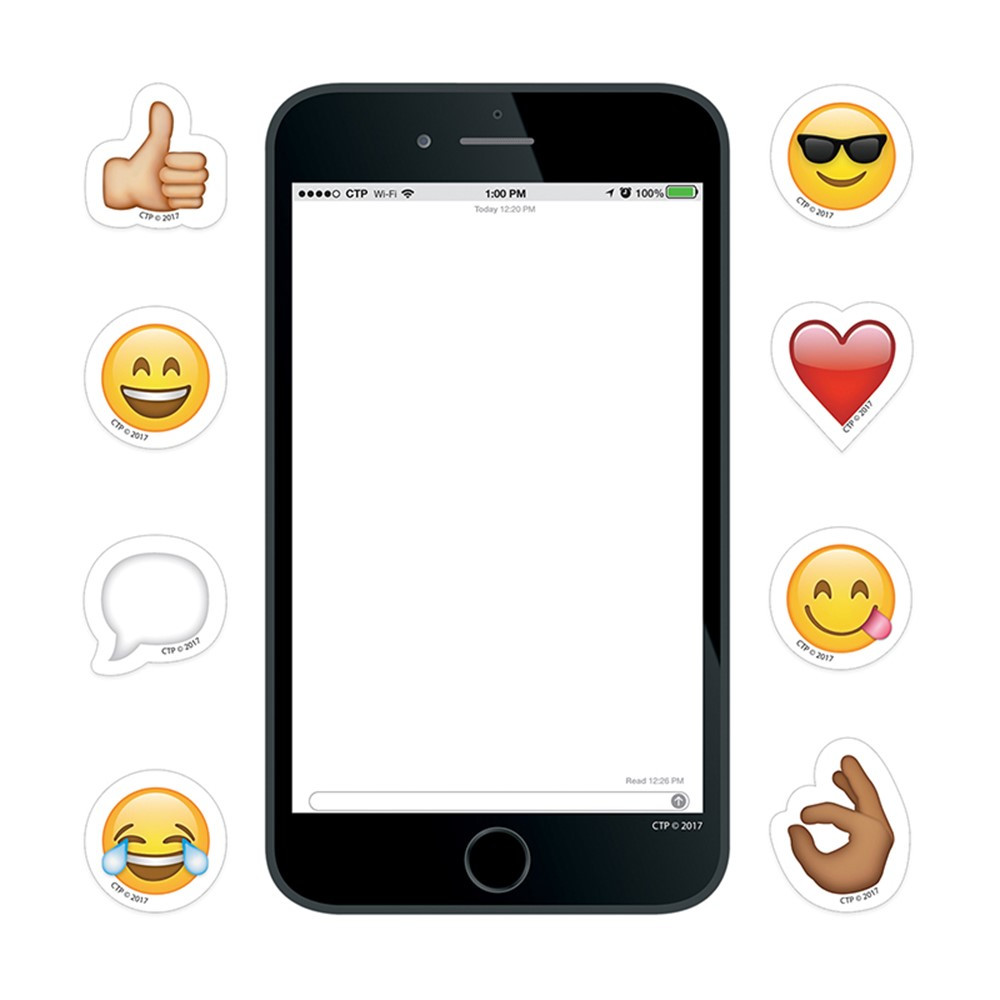 CTP8218 - Emoji Smartphone Bonus Emojis 6 Designer Cutouts in Accents