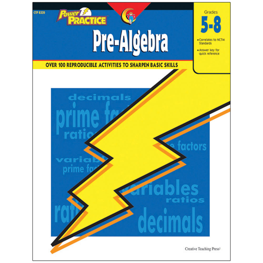 CTP8320 - Power Practice Pre-Algebra Gr 5-8 in Algebra