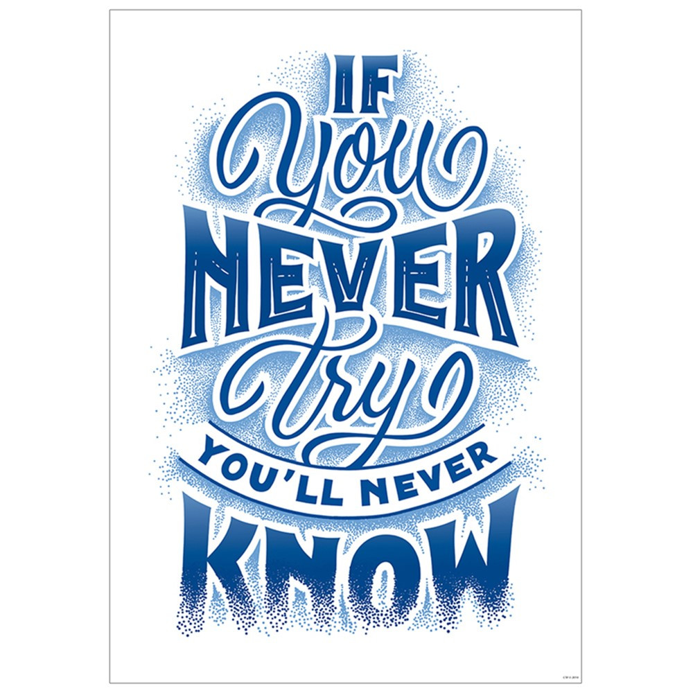 CTP8585 - If You Never Try Inspire U Poster in Inspirational