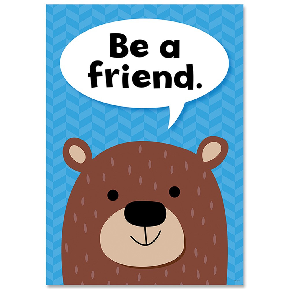 CTP8692 - Be A Friend Woodland Friends Inspre Poster in Inspirational