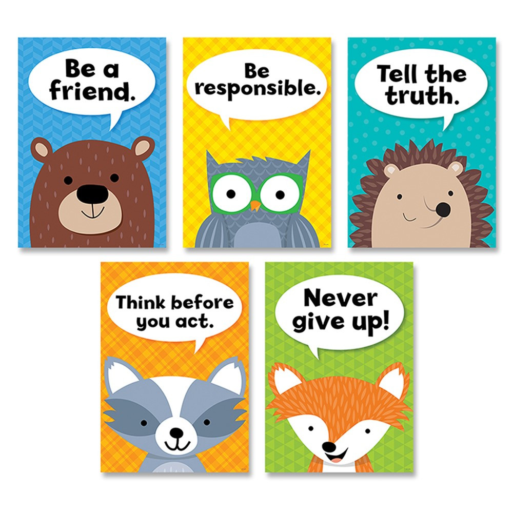 CTP8697 - Woodland Friends Charac Traits  5Pk Inspire U Posters in Inspirational