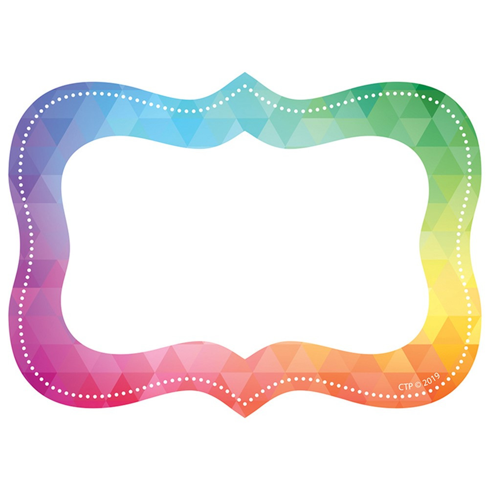 Rainbow Mosaic Labels, Pack of 36 - CTP8771 | Creative Teaching Press | Name Tags