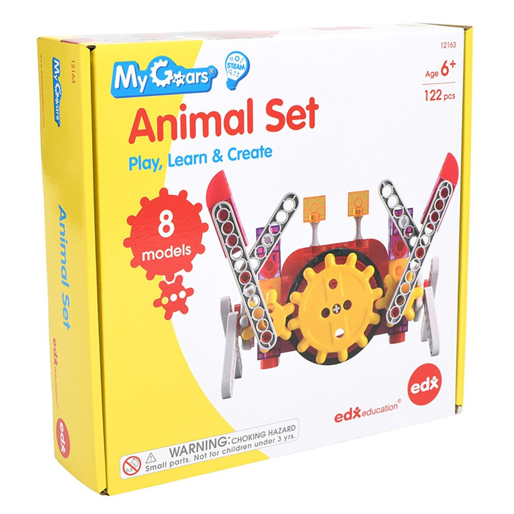 My Gears - Animal Set - 122-Piece Model Set - CTU12163 | Learning Advantage | Blocks & Construction Play