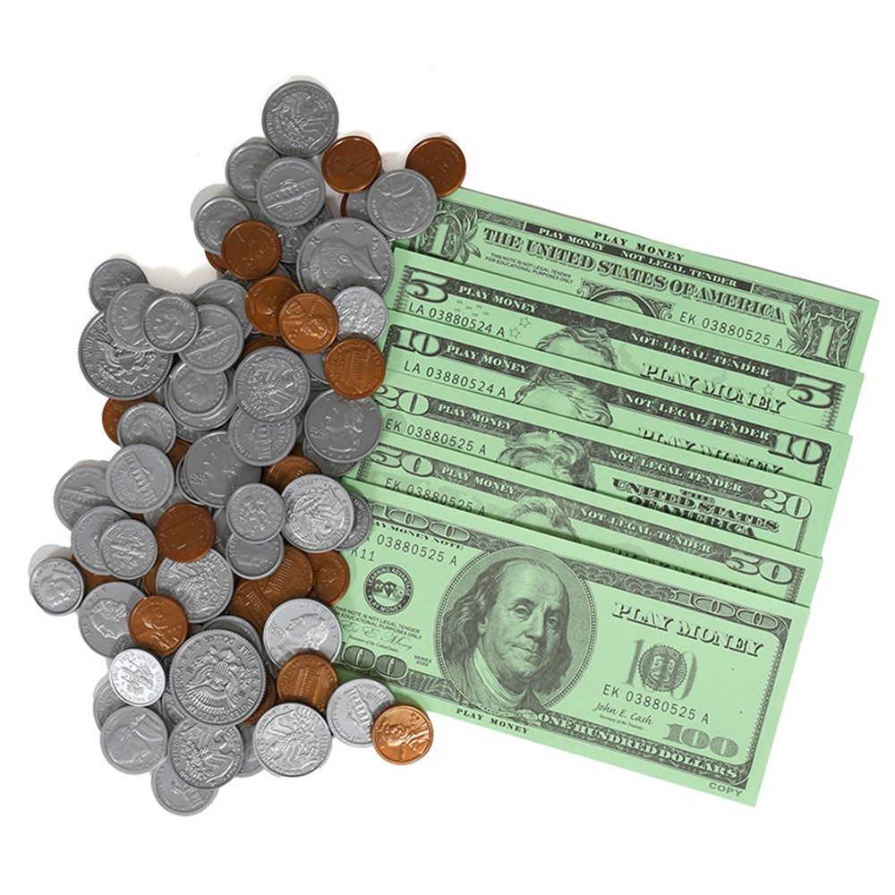 Play Money Set - Bills & Coins - CTU7512 | Learning Advantage | Money