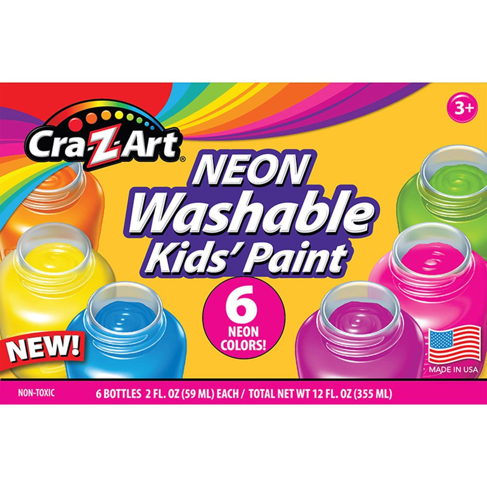 Washable Neon Paint, 6 Count - CZA106466 | Larose Industries Llc | Paint