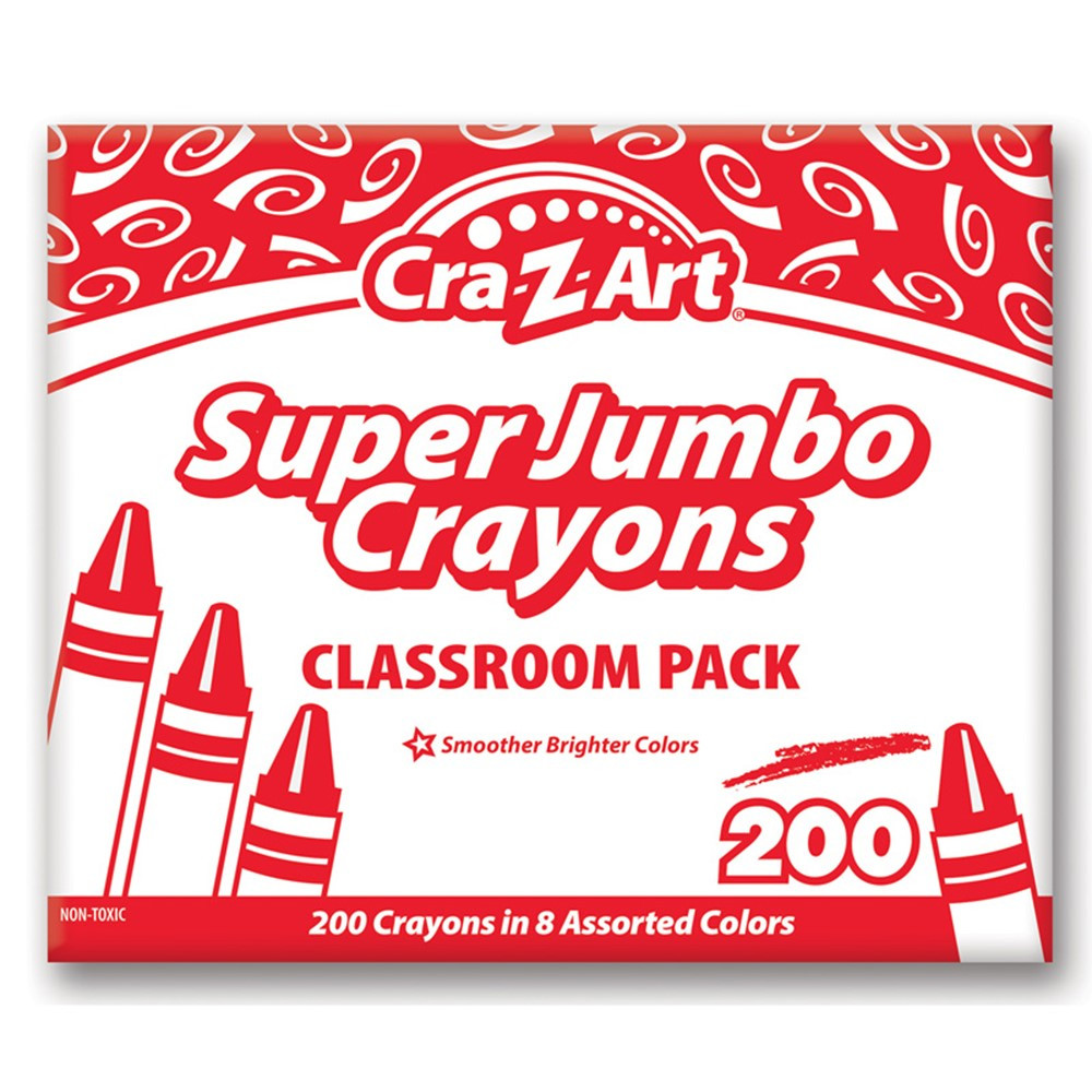 Super Jumbo Crayon Classroom Pack, 200 Count - CZA740131 | Larose Industries Llc - Cra-Z-Art | Crayons