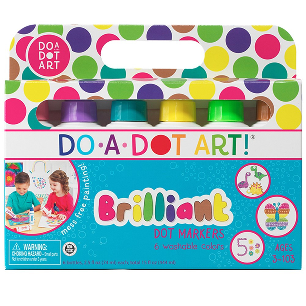 DAD103 - Do-A-Dot Art Washable Brilliant 6Pk in Markers