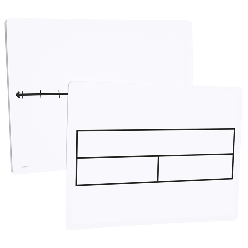 Write-On/Wipe-Off Part-Part-Whole/Number Line Mats, Pack of 10 - DD-211012 | Didax | Numeration