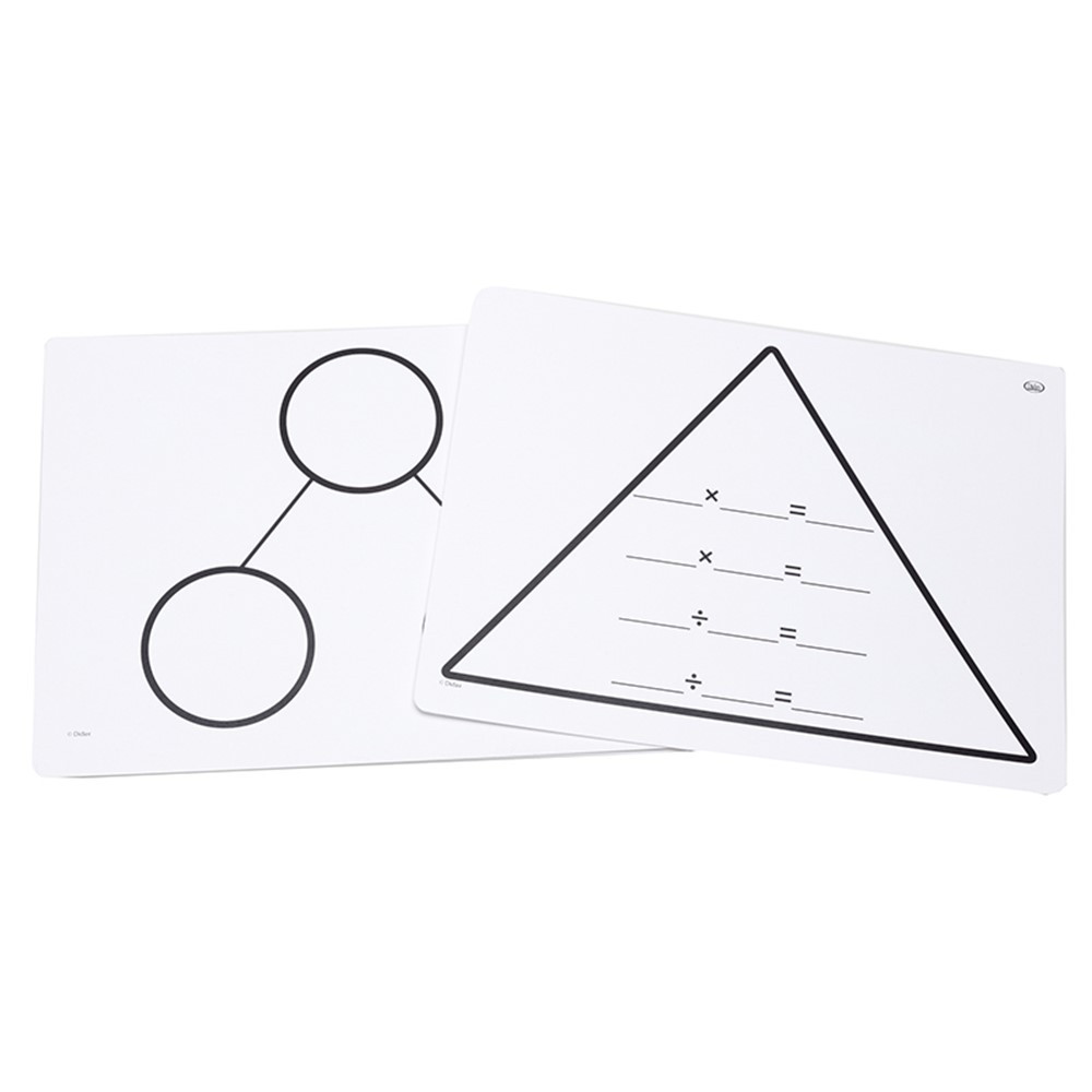 DD-211768 - Write On Wipe Off Multipl Triangle Mats in Multiplication & Division