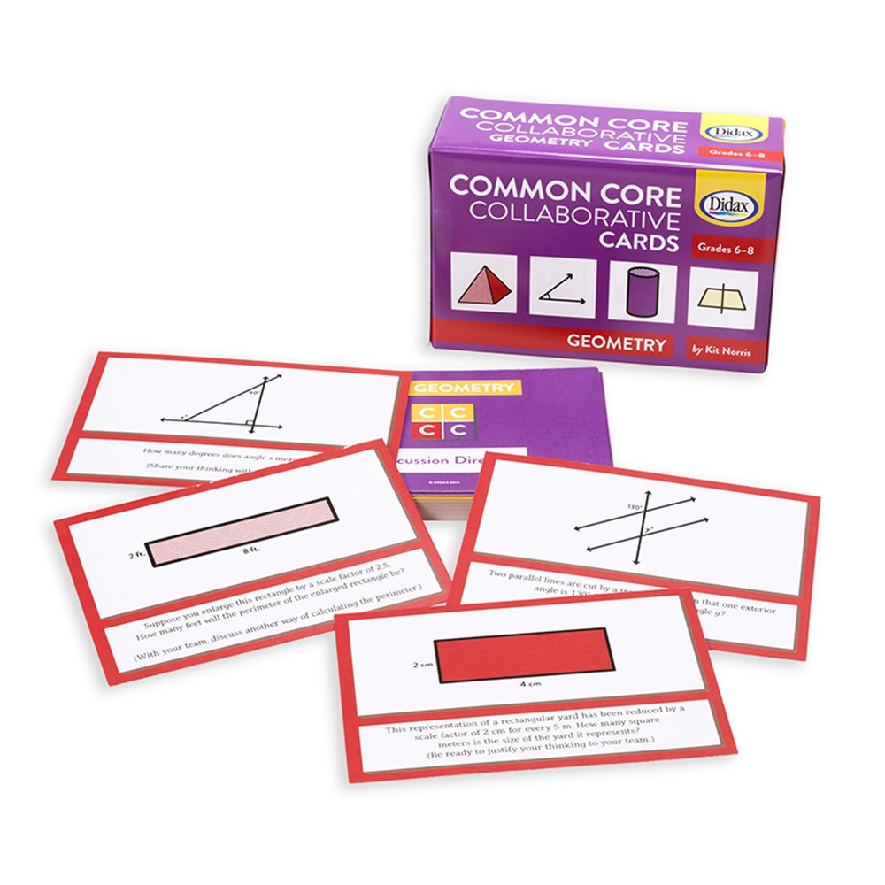 DD-211770 - Common Core Collaborative Cards Geometry Gr 6-8 in Geometry