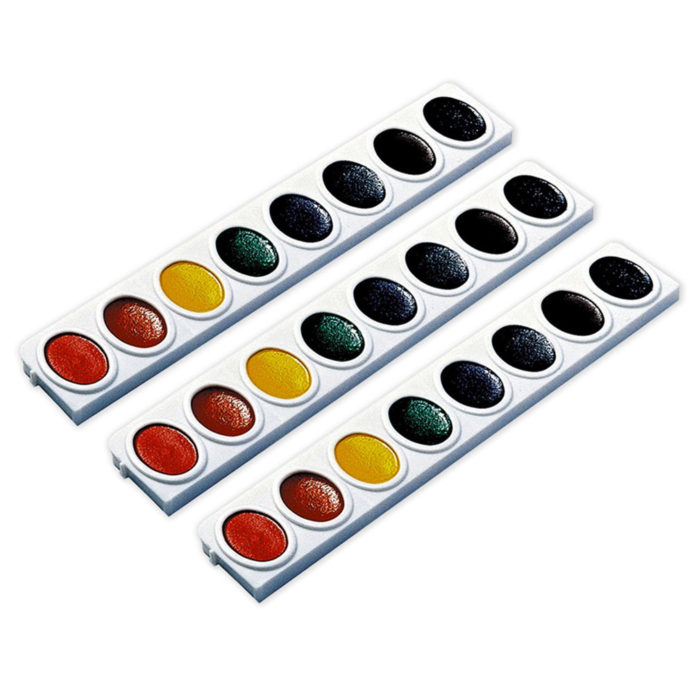 DIX08200 - 3 Refill Trays Oval Pan Watercolors in Paint