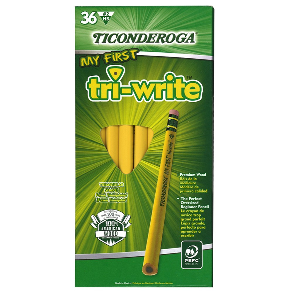 DIX13082 - My First Tri Write 36Ct Pencils With Eraser in Pencils & Accessories
