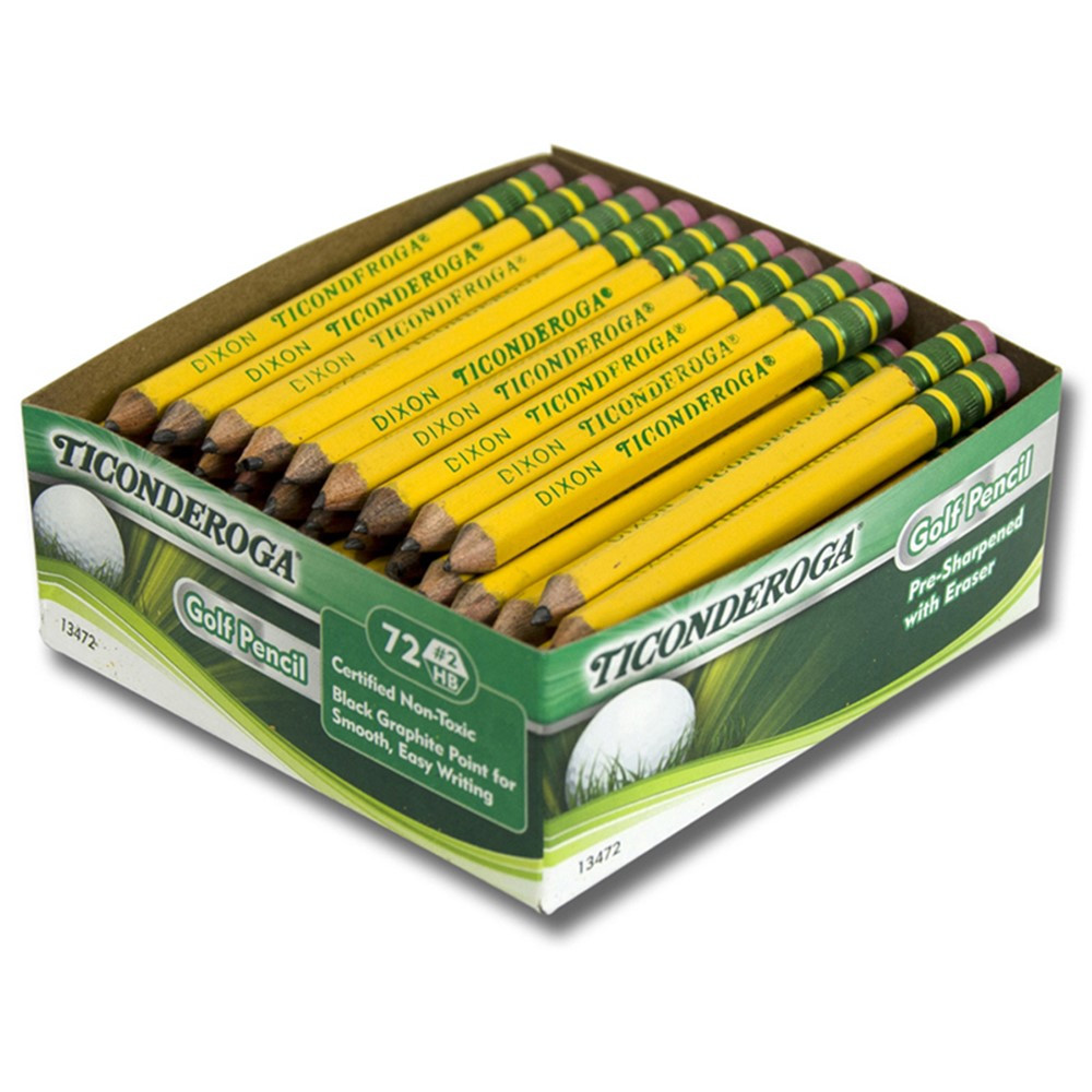DIX13472 - Ticonderoga Golf Pencils Box Of 72 in Pencils & Accessories
